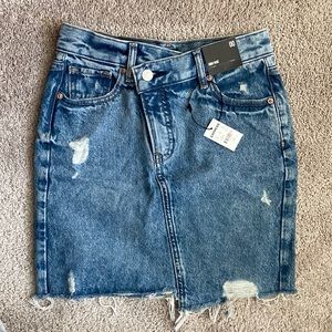 NWT Express High Rise Denim Skirt